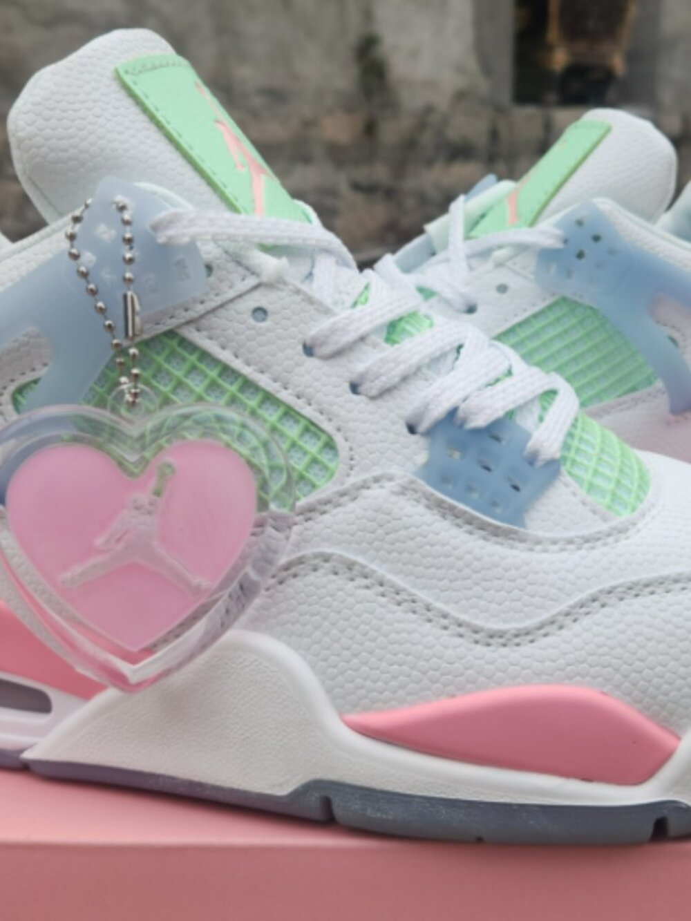 Jordan Women's White and Pink Trainers